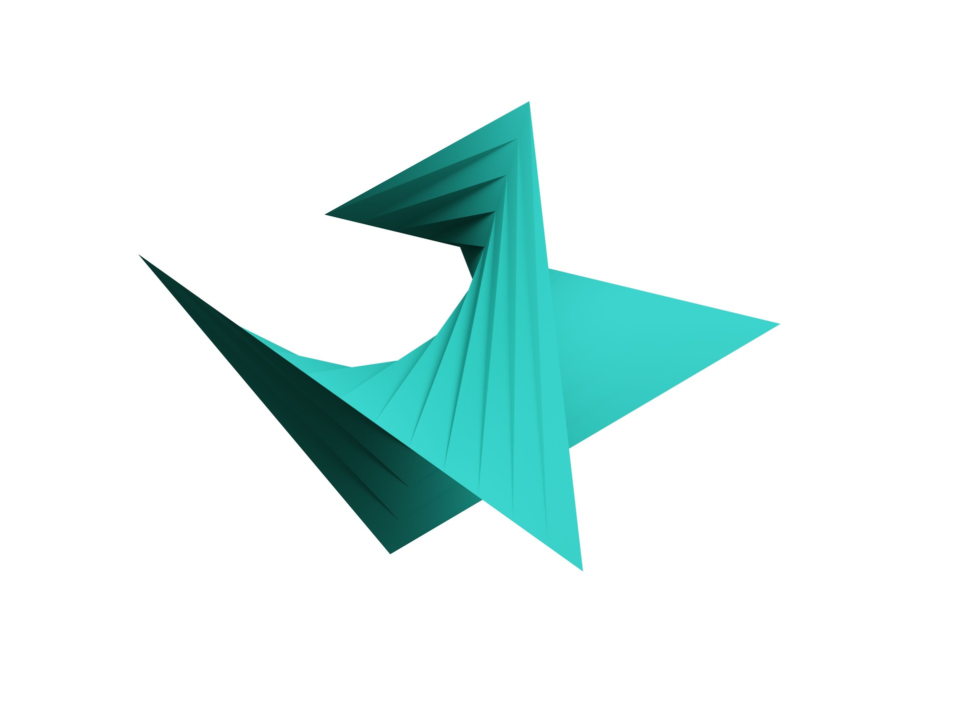 Dynamic logo isolated on a white background.